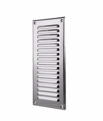 Stainless Steel Air Vent Grille 125mm X 295mm from B&Q