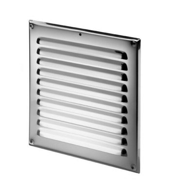 Stainless Steel Air Vent Grille 195mm X 195mm from B&Q