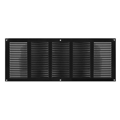 Black Metal Air Vent Grille 500mm X 200mm from B&Q