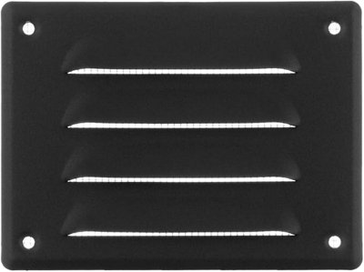 Anthracite Metal Air Vent Grille 140mm X 105mm With Fly Screen from B&Q
