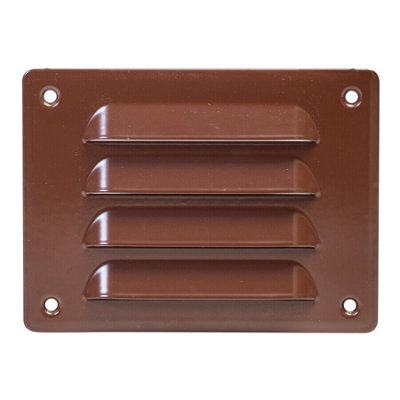 Brown Metal Air Vent Grille 140mm X 105mm from B&Q