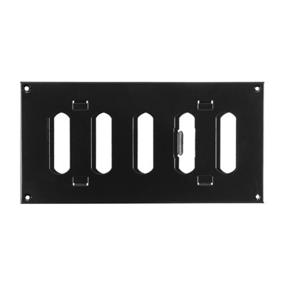 Black Metal Air Vent Grille 200mm X 100mm from B&Q