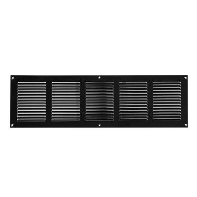 Black Metal Air Vent Grille 500mm X 150mm from B&Q