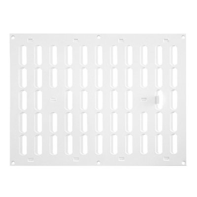 White Metal Air Vent Grille 400mm X 300mm With Shutter from B&Q