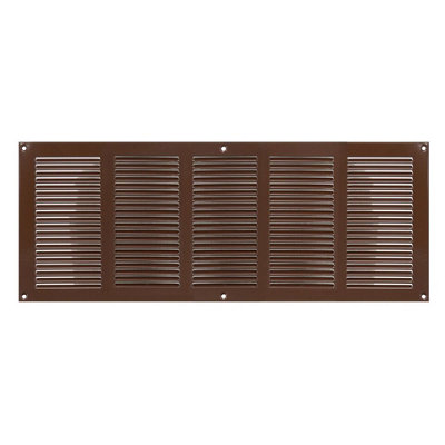 Brown Metal Air Vent Grille 500mm X 200mm Louvre Duct Cover from B&Q