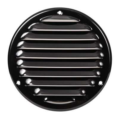 Black Metal Round Air Vent Grille 125mm- 164mm Fly Screen from B&Q