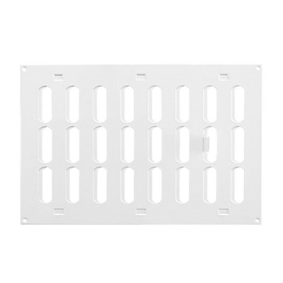 White Metal Air Vent Grille 300mm X 200mm from B&Q