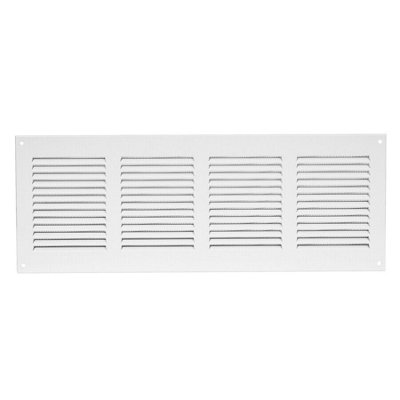 White Metal Air Vent Grille 400mm X 150mm from B&Q