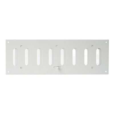 White Metal Air Vent Grille 300mm X 100mm from B&Q