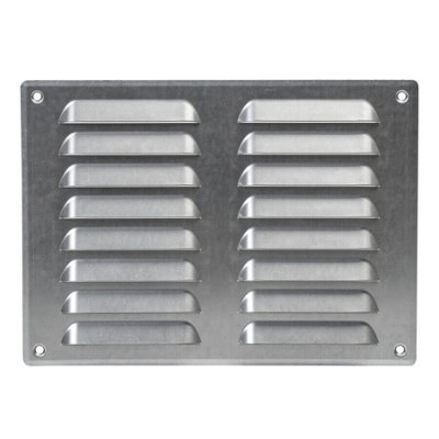 Galvanised Steel Air Vent Grille 260mm X 190mm Fly Screen from B&Q