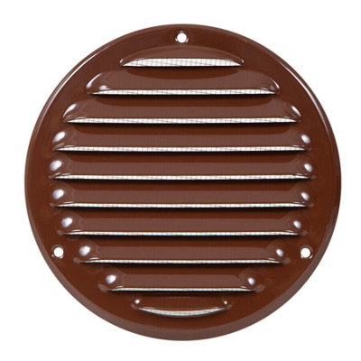 Brown Metal Round Air Vent Grille 125mm / 164mm from B&Q