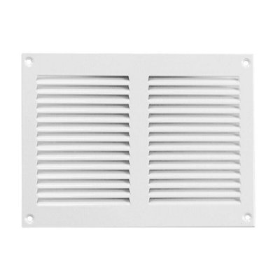 White Metal Air Vent Grille 200mm X 150mm from B&Q