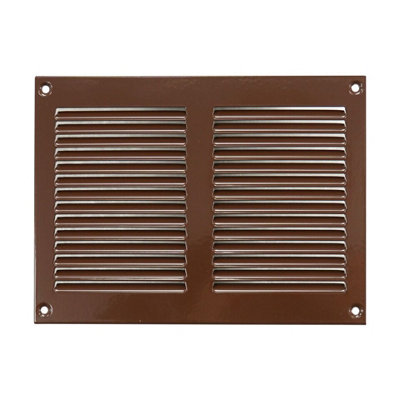 Brown Metal Air Vent Grille 200mm X 150mm from B&Q