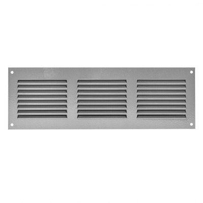 Silver Metal Air Vent Grille 300mm X 100mm from B&Q
