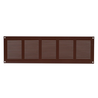Brown Metal Air Vent Grille 500mm X 150mm from B&Q
