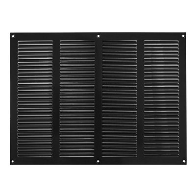 Black Metal Air Vent Grille 400mm X 300mm from B&Q