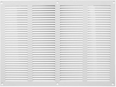 White Metal Air Vent Grille 400mm X 300mm from B&Q