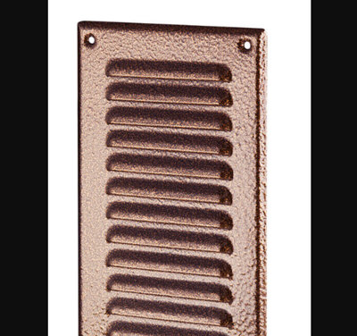 Antique Brown Metal Air Vent Grille 125mm X 295mm Cover Mta12An from B&Q