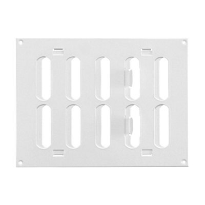 White Metal Air Vent Grille 200mm X 150mm from B&Q