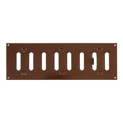 Brown Metal Air Vent Grille 300mm X 100mm from B&Q