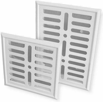 White Metal Air Vent Grille 164mm X 164mm from B&Q