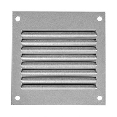 Silver Metal Air Vent Grille 100mm X 100mm from B&Q