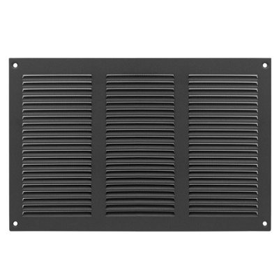 Anthracite Metal Air Vent Grille 300mm X 200mm from B&Q
