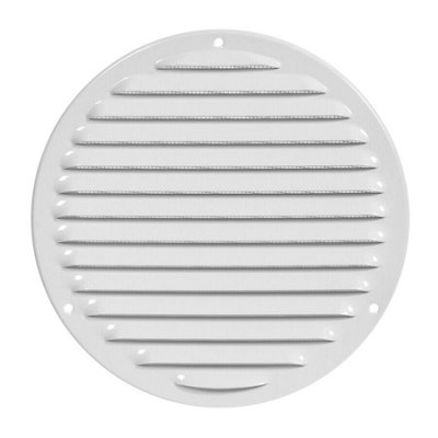  - White Metal Round Air Vent Grille 200mm / 240mm