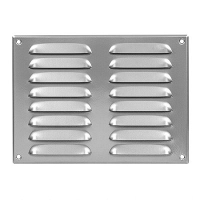 Silver Metal Air Vent Grille 260mm X 190mm from B&Q