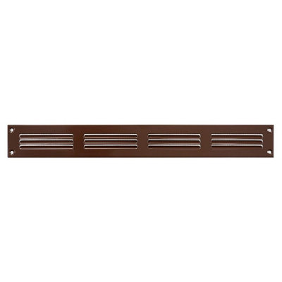 Brown Metal Air Vent Grille 400mm X 50mm from B&Q