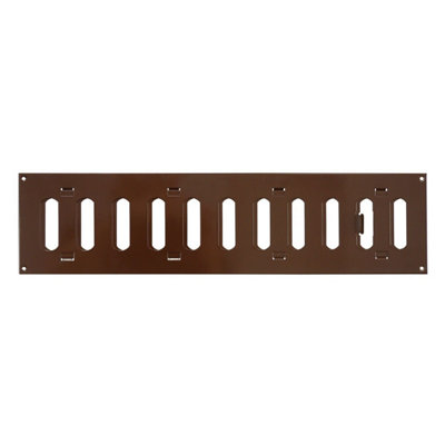 Brown Metal Air Vent Grille 400mm X 100mm from B&Q