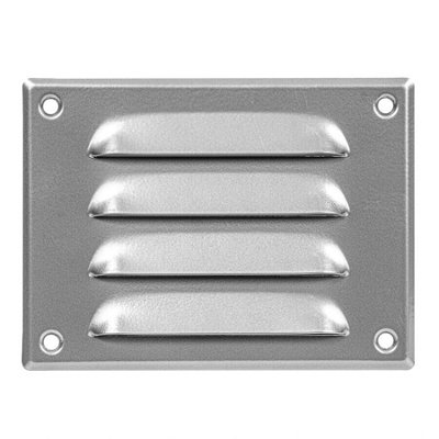 Silver Metal Air Vent Grille 140mm X 105mm from B&Q