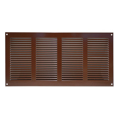 Brown Metal Air Vent Grille 400mm X 200mm from B&Q