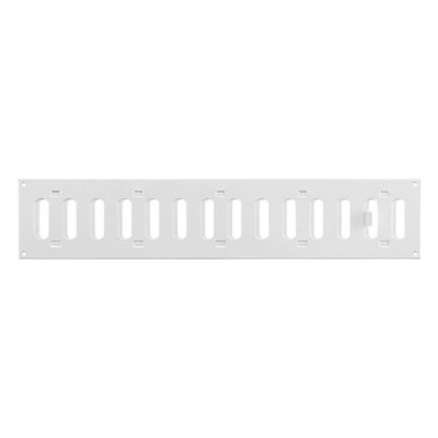 White Metal Air Vent Grille 500mm X 100mm from B&Q