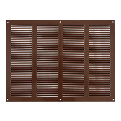 Brown Metal Air Vent Grille 400mm X 300mm from B&Q