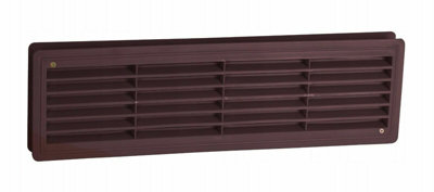 Bathroom Door Brown Air Vent Grille 458mm X 135mm from B&Q