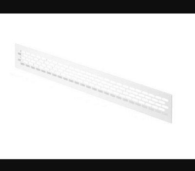 White Aluminium Air Vent Grille 480mm X 60mm from B&Q
