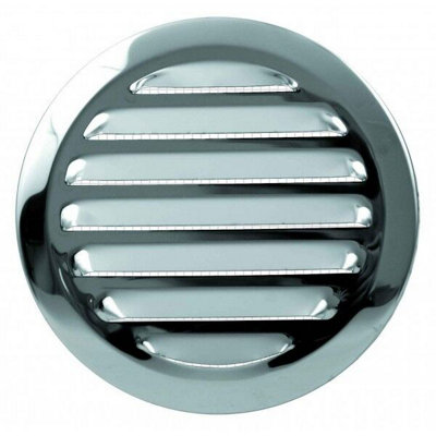 Stainless Steel 125mm Circle Air Vent Grille from B&Q