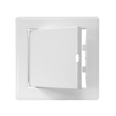 White Metal Access Panel 150mm X 150mm Door Flap Hatch from B&Q