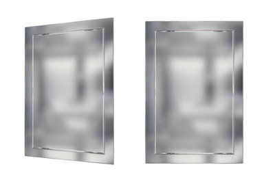 Chrome Access Panel Revision Door Flap 200mm X 250mm from B&Q