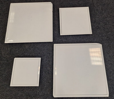 Access Panel With Concealed Damaged Metal Door With Push Lock 200mm X 200mm from B&Q