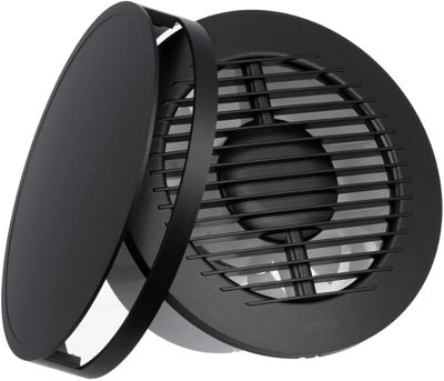Silent Round Bathroom Extractor Fan 125mm / 5" With Anthracite Front Cover from B&Q