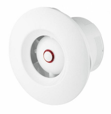 Modern Round Bathroom & Kitchen Ceiling Extractor Fan 150mm With Timer from B&Q