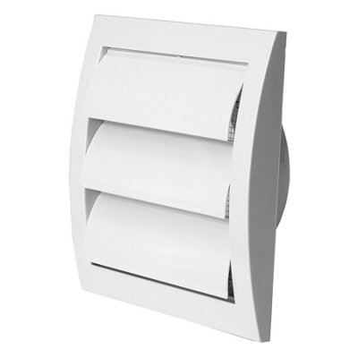 White Duct Gravity Flaps 150mm X 150mm / 100mm Vent Cover from B&Q