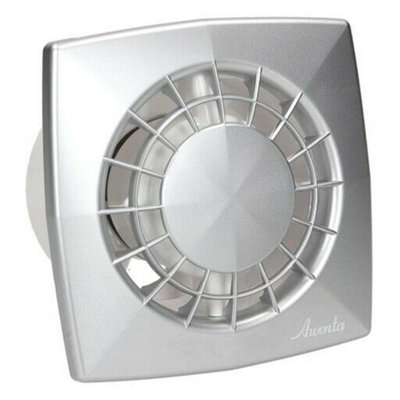 Modern Satin Bathroom Extractor Fan 125mm With Timer from B&Q