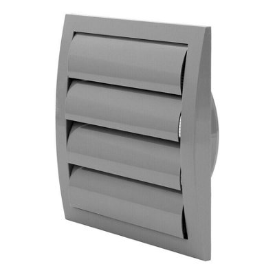Grey Duct Gravity Flaps 190mm X 190mm / 125mm Vent Cover from B&Q
