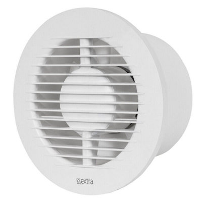 Silent Round Bathroom Extractor Fan 125mm / 5" With Timer from B&Q