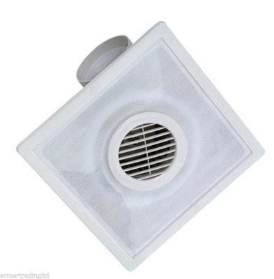 Bathroom Ceiling Extractor Fan 100mm / 4" With Energy Saving from B&Q