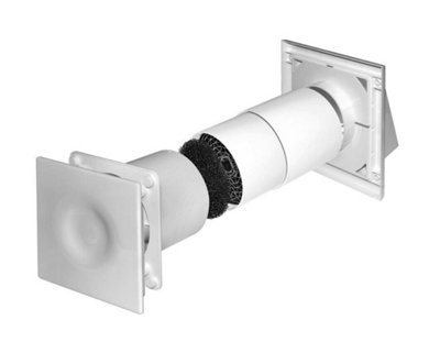 125mm Single Room Heat Recovery Kit Extractor Fan Supply from B&Q