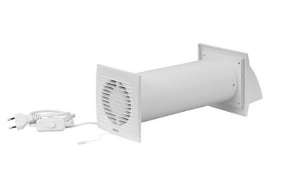 Single Room Heat Recovery Kit 150mm With Cable (Euro Plug) And Pull Cord Switch from B&Q